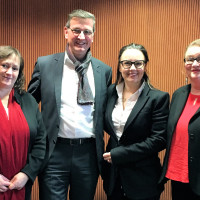Die neuen Mitglieder der Arbeitsgruppe Kultur und Medien in der SPD-Bundestagsfraktion (von links): Marianne Schieder, Martin Rabanus, Michelle Müntefering und Katrin Budde.